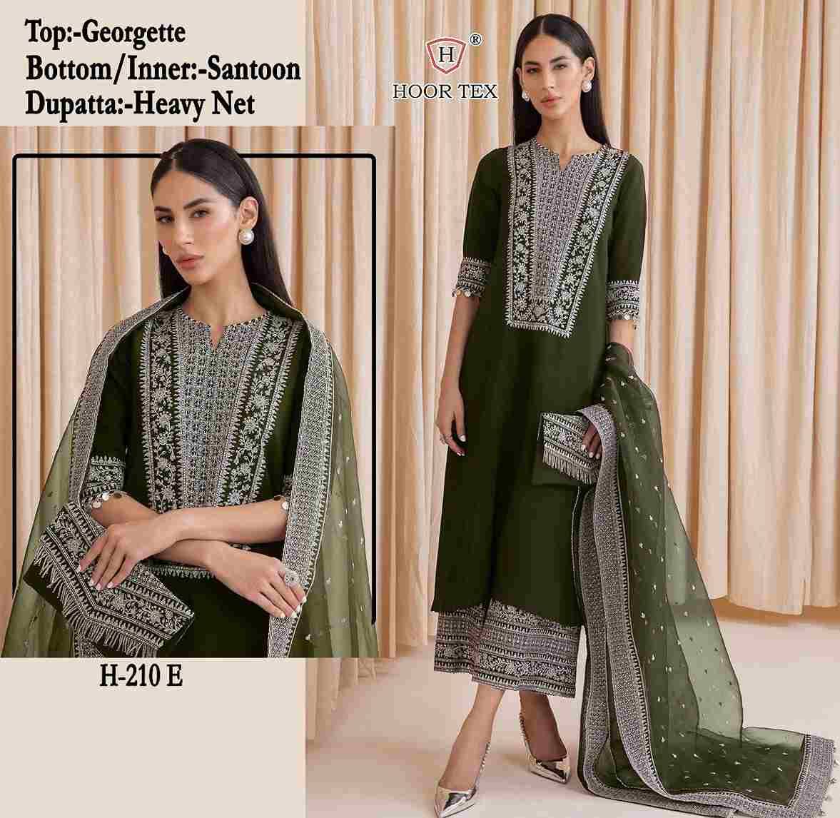 Hoor Tex Hit Design H-210 Colours By Hoor Tex H-210-A To H-210-E Series Designer Festive Pakistani Suits Collection Beautiful Stylish Fancy Colorful Party Wear & Occasional Wear Georgette Embroidered Dresses At Wholesale Price