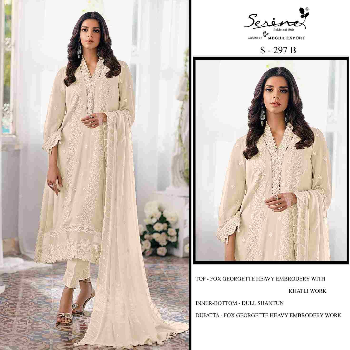 Serene Hit Design S-297 Colours By Serene S-297-A To S-297-D Series Designer Pakistani Suits Beautiful Fancy Colorful Stylish Party Wear & Occasional Wear Faux Georgette Embroidered Dresses At Wholesale Price