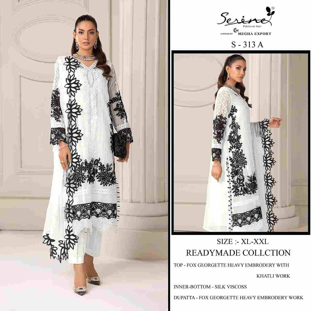 Serene Hit Design S-313 Colours By Serene S-313-A To S-313-D Series Designer Pakistani Suits Beautiful Fancy Colorful Stylish Party Wear & Occasional Wear Faux Georgette Embroidered Dresses At Wholesale Price