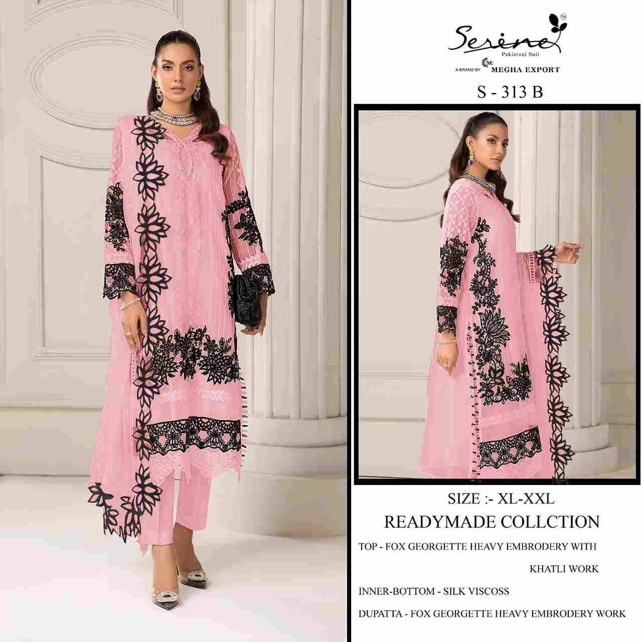 Serene Hit Design S-313 Colours By Serene S-313-A To S-313-D Series Designer Pakistani Suits Beautiful Fancy Colorful Stylish Party Wear & Occasional Wear Faux Georgette Embroidered Dresses At Wholesale Price