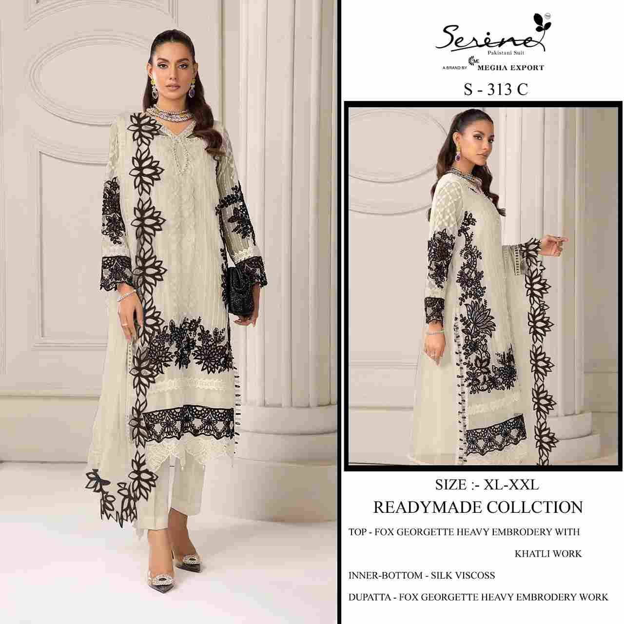 Serene Hit Design S-313 Colours By Serene S-313-A To S-313-D Series Designer Pakistani Suits Beautiful Fancy Colorful Stylish Party Wear & Occasional Wear Faux Georgette Embroidered Dresses At Wholesale Price