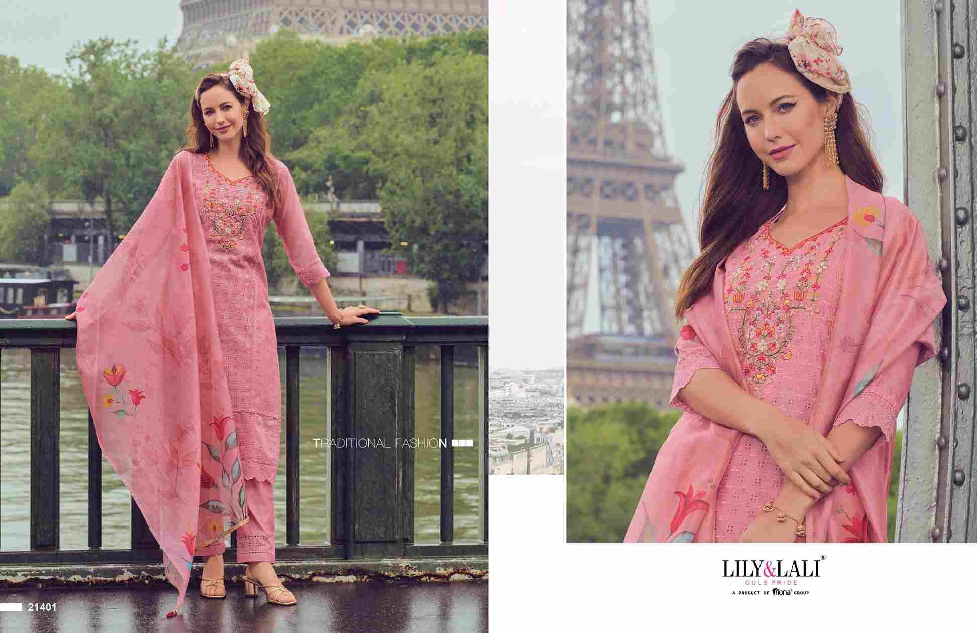 Nusrat By Lily And Lali 21401 To 21406 Series Beautiful Festive Suits Colorful Stylish Fancy Casual Wear & Ethnic Wear Chanderi Embroidered Dresses At Wholesale Price