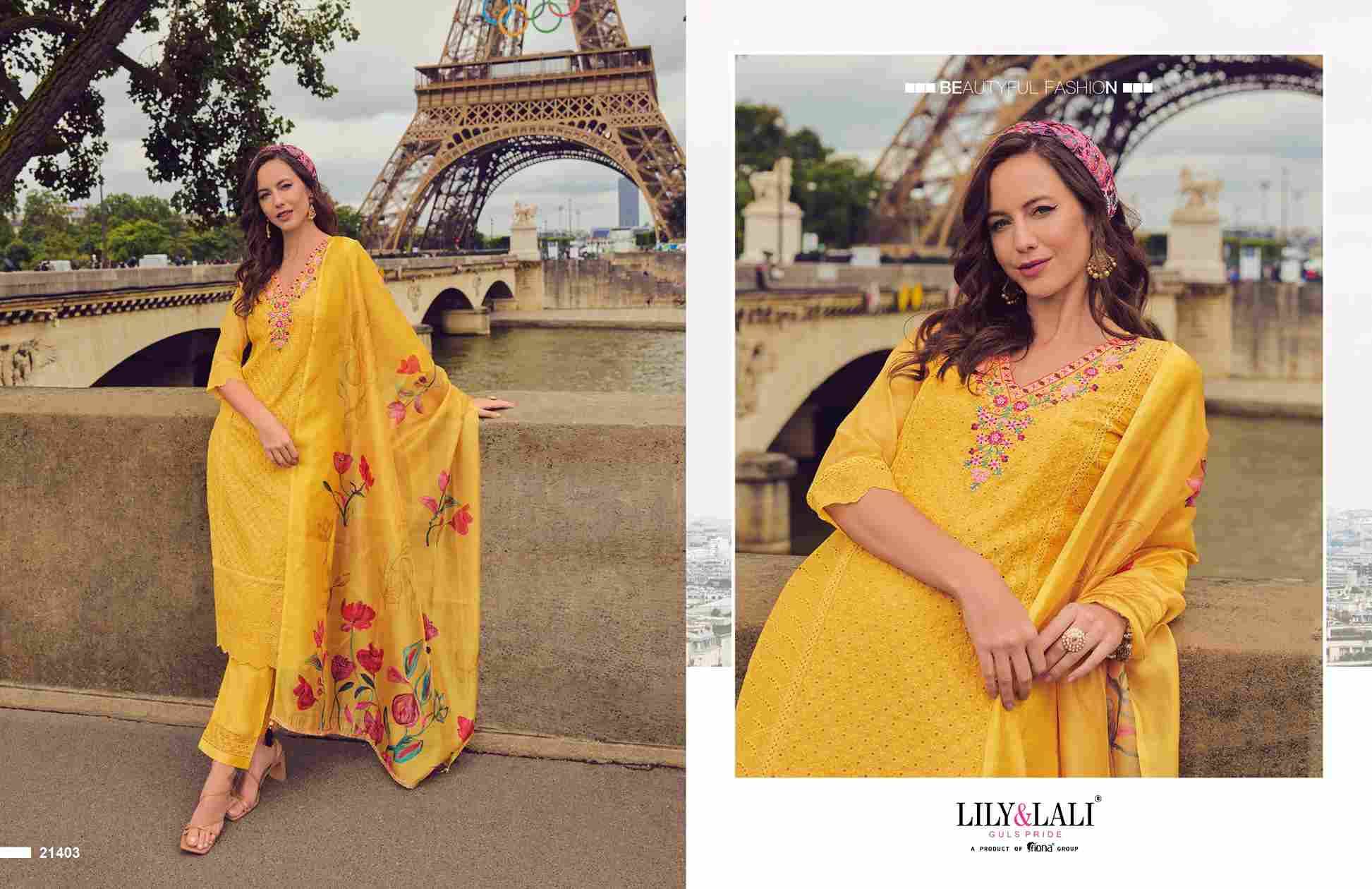 Nusrat By Lily And Lali 21401 To 21406 Series Beautiful Festive Suits Colorful Stylish Fancy Casual Wear & Ethnic Wear Chanderi Embroidered Dresses At Wholesale Price