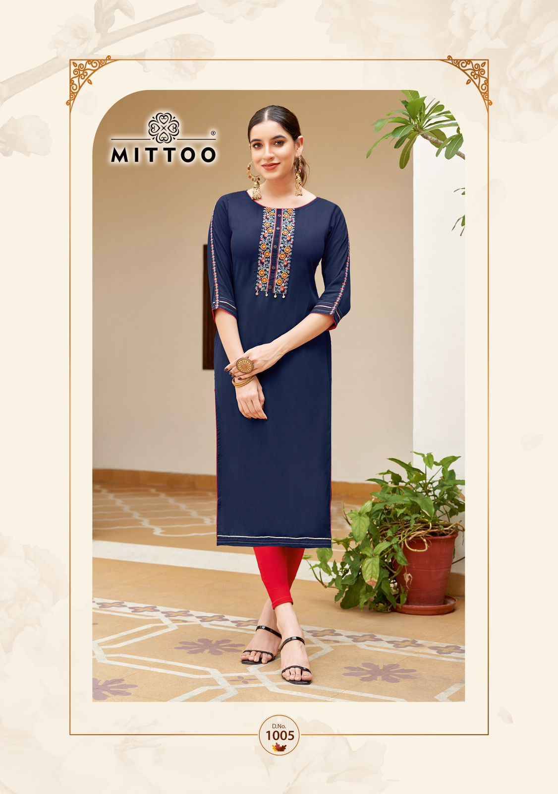 Riona By Mittoo 1001 To 1006 Series Designer Stylish Fancy Colorful Beautiful Party Wear & Ethnic Wear Collection Heavy Rayon Kurtis At Wholesale Price