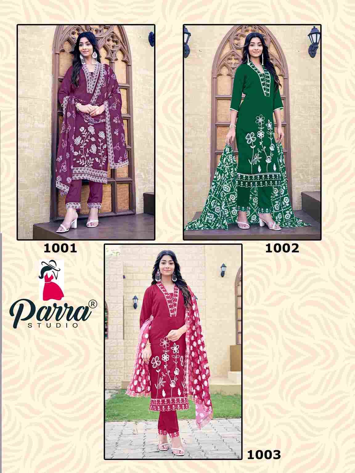 Kajal By Parra Studio 1001 To 1006 Series Beautiful Festive Suits Colorful Stylish Fancy Casual Wear & Ethnic Wear Parampara Silk Print Dresses At Wholesale Price