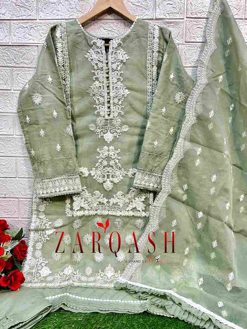 Zarqash Hit Design Z-216 Colours By Zarqash Z-216-A To Z-216-C Series Beautiful Pakistani Suits Colorful Stylish Fancy Casual Wear & Ethnic Wear Organza Dresses At Wholesale Price