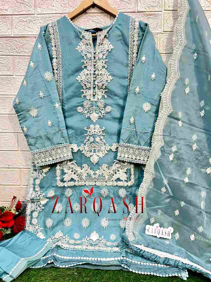 Zarqash Hit Design Z-216 Colours By Zarqash Z-216-A To Z-216-C Series Beautiful Pakistani Suits Colorful Stylish Fancy Casual Wear & Ethnic Wear Organza Dresses At Wholesale Price