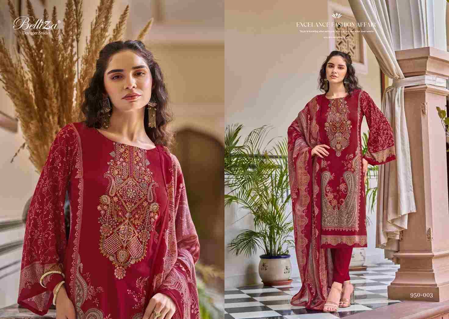 Riwayat Vol-2 By Belliza 950-001 To 950-008 Series Beautiful Festive Suits Stylish Fancy Colorful Casual Wear & Ethnic Wear Pure Viscose Rayon Print Dresses At Wholesale Price