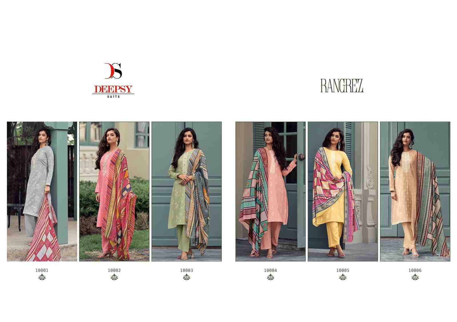 Rangrez By Deepsy Suits 10001 To 10006 Series Pakistani Stylish Beautiful Colourful Printed & Embroidered Party Wear & Occasional Wear Pure Lawn Dresses At Wholesale Price