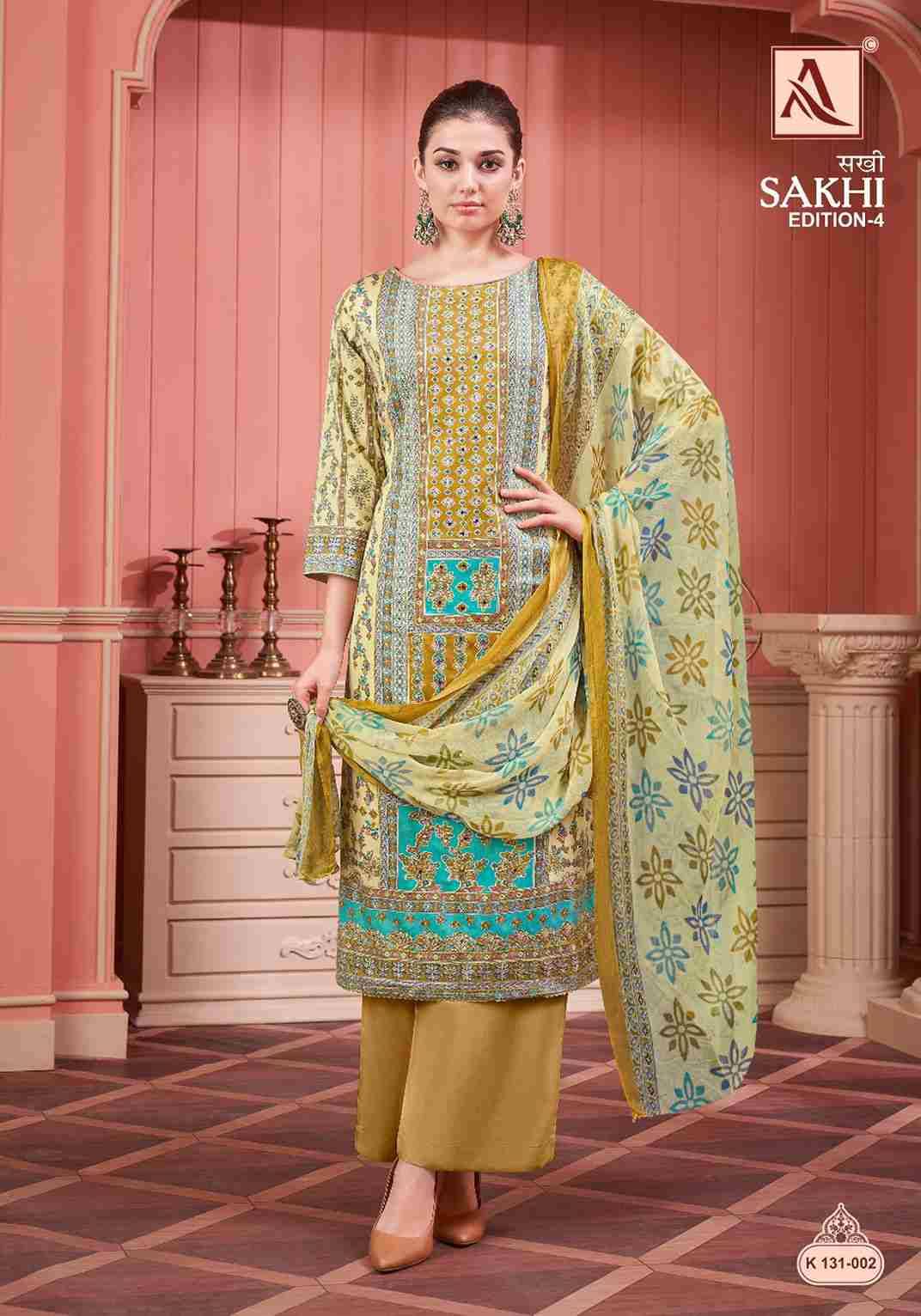 Sakhi Vol-4 By Alok Suit 131-001 To 131-004 Series Beautiful Festive Suits Colorful Stylish Fancy Casual Wear & Ethnic Wear Pure Jam Dresses At Wholesale Price