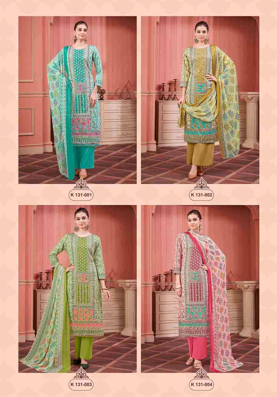 Sakhi Vol-4 By Alok Suit 131-001 To 131-004 Series Beautiful Festive Suits Colorful Stylish Fancy Casual Wear & Ethnic Wear Pure Jam Dresses At Wholesale Price