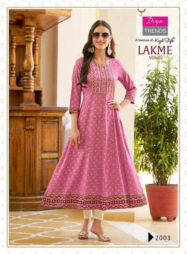 Lakme Vol-2 By Diya Trends 2001 To 2008 Series Designer Stylish Fancy Colorful Beautiful Party Wear & Ethnic Wear Collection Rayon Embroidered Gown At Wholesale Price