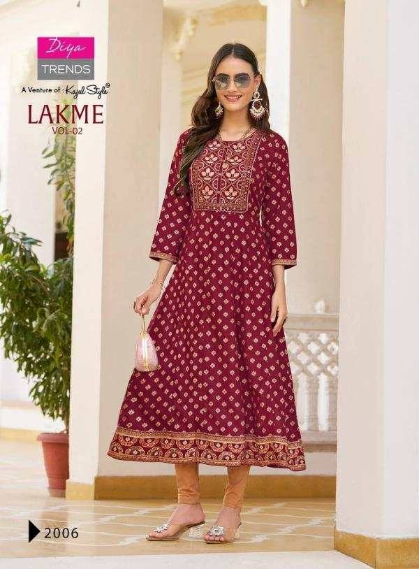 Lakme Vol-2 By Diya Trends 2001 To 2008 Series Designer Stylish Fancy Colorful Beautiful Party Wear & Ethnic Wear Collection Rayon Embroidered Gown At Wholesale Price