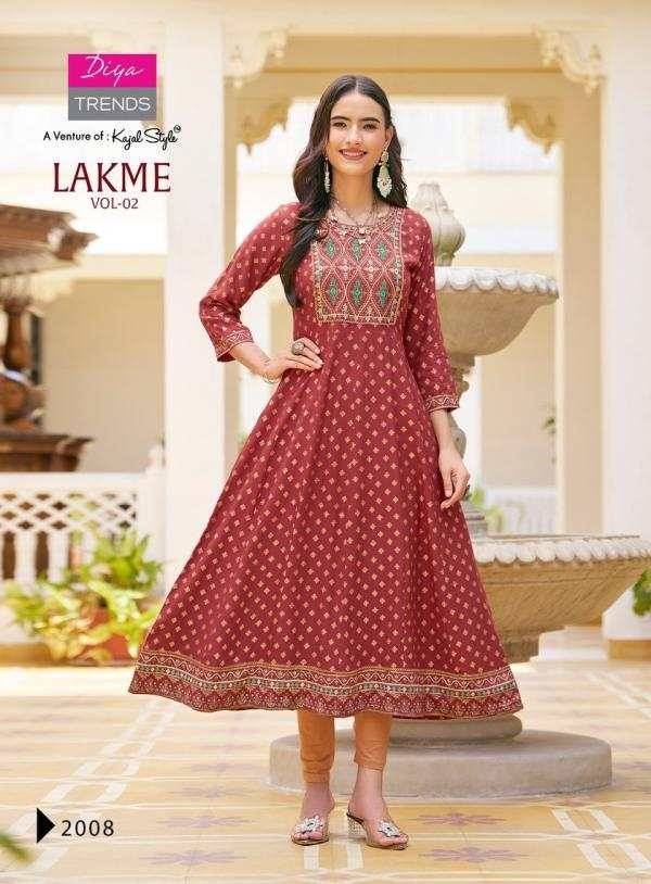 Lakme Vol-2 By Diya Trends 2001 To 2008 Series Designer Stylish Fancy Colorful Beautiful Party Wear & Ethnic Wear Collection Rayon Embroidered Gown At Wholesale Price