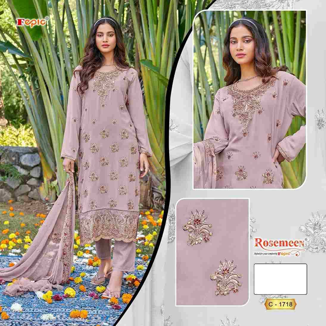 Fepic 1718 Colours By Fepic 1718-A To 1718-B Series Designer Pakistani Suits Beautiful Stylish Fancy Colorful Party Wear & Occasional Wear Georgette Embroidered Dresses At Wholesale Price