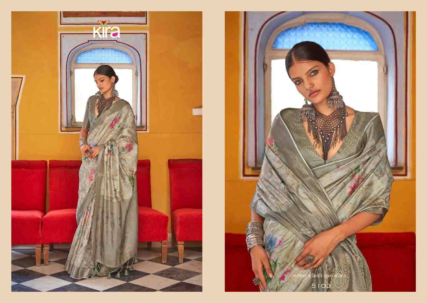 Kaarikaa By Kira 5101 To 5109 Series Indian Traditional Wear Collection Beautiful Stylish Fancy Colorful Party Wear & Occasional Wear Silk Sarees At Wholesale Price