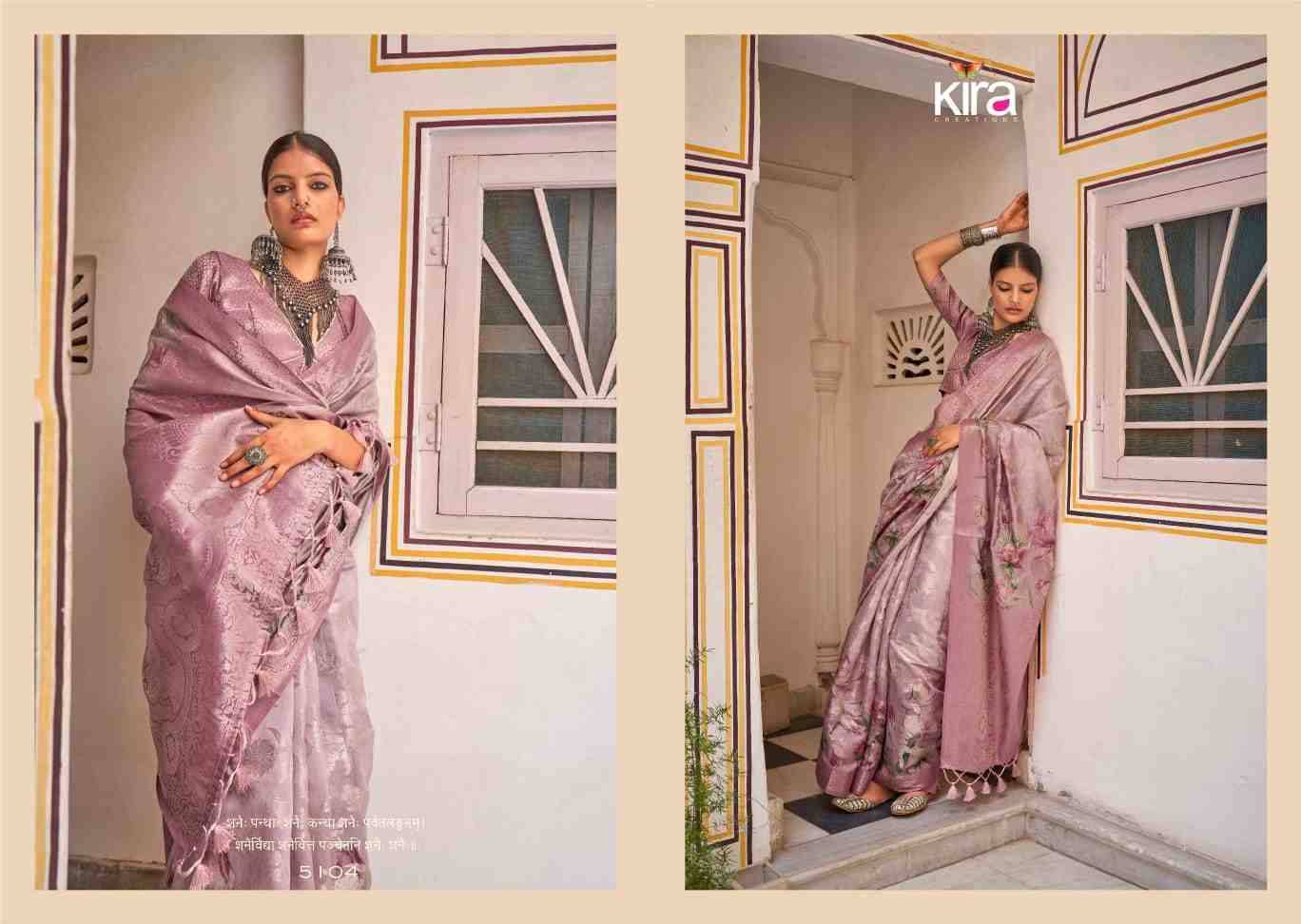 Kaarikaa By Kira 5101 To 5109 Series Indian Traditional Wear Collection Beautiful Stylish Fancy Colorful Party Wear & Occasional Wear Silk Sarees At Wholesale Price