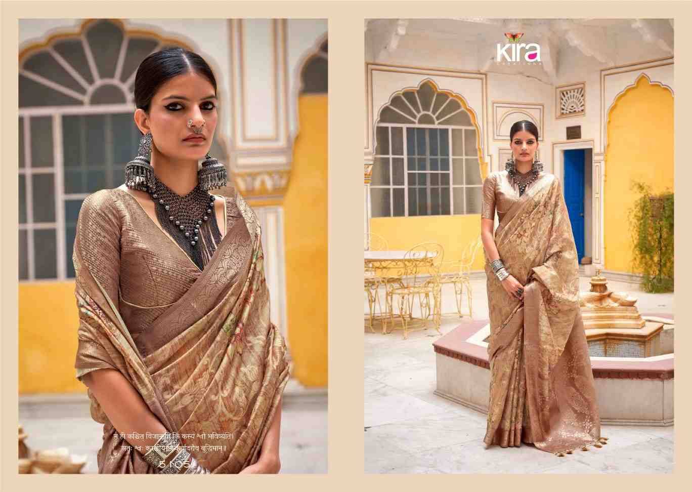 Kaarikaa By Kira 5101 To 5109 Series Indian Traditional Wear Collection Beautiful Stylish Fancy Colorful Party Wear & Occasional Wear Silk Sarees At Wholesale Price