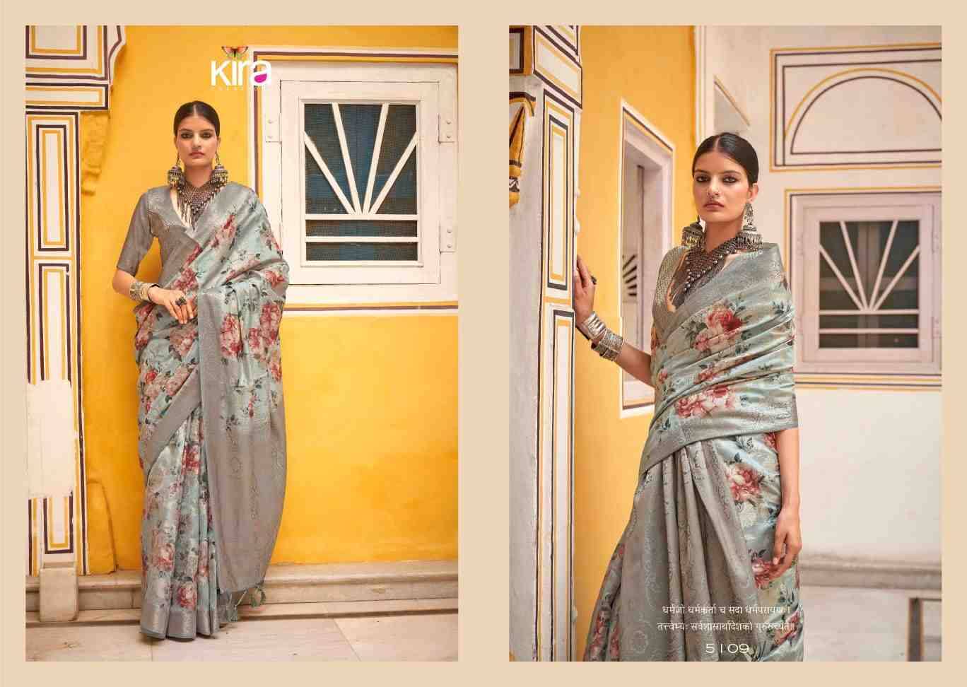 Kaarikaa By Kira 5101 To 5109 Series Indian Traditional Wear Collection Beautiful Stylish Fancy Colorful Party Wear & Occasional Wear Silk Sarees At Wholesale Price