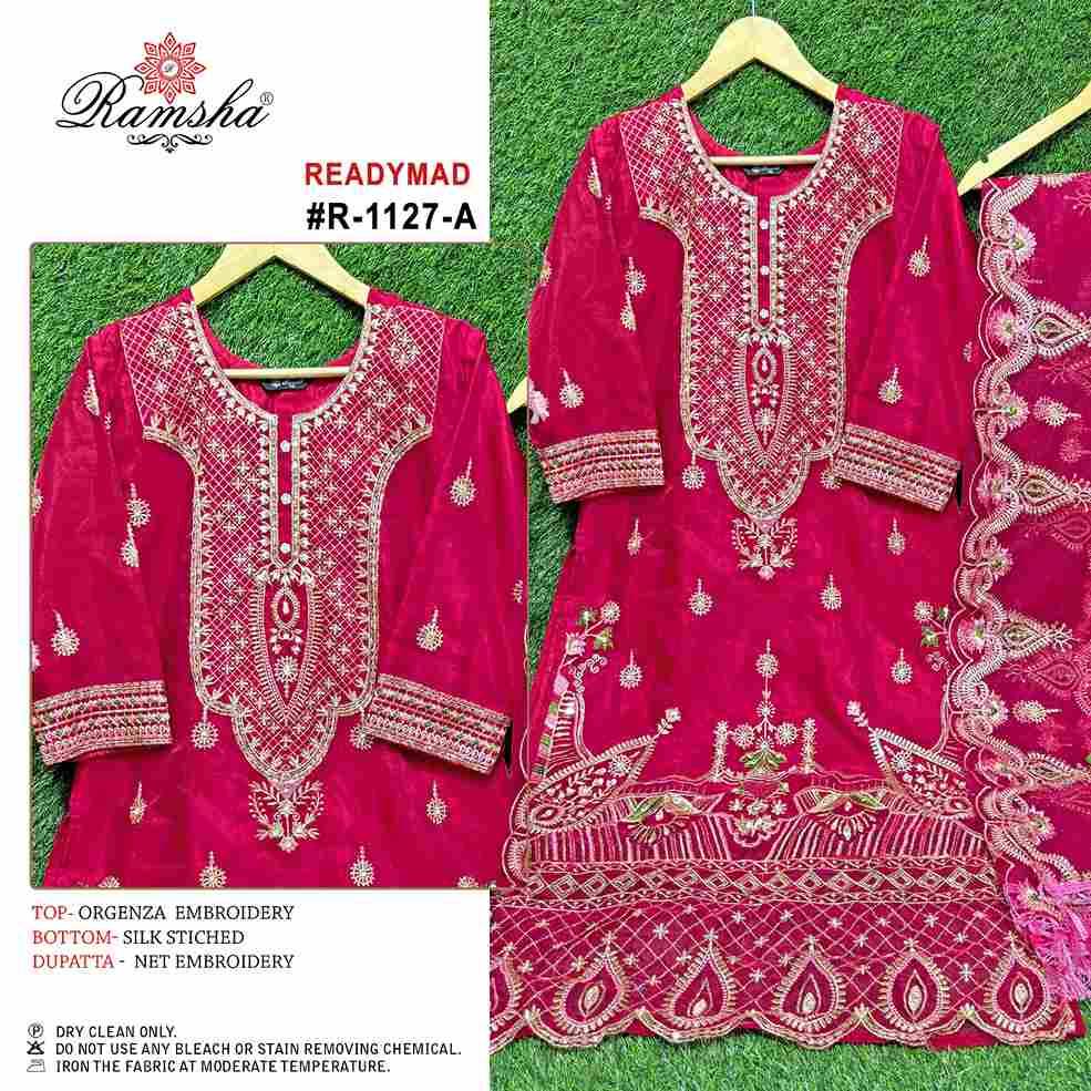 Ramsha 1127 Colours By Ramsha 1127-A To 1127-D Series Beautiful Pakistani Suits Colorful Stylish Fancy Casual Wear & Ethnic Wear Organza Dresses At Wholesale Price