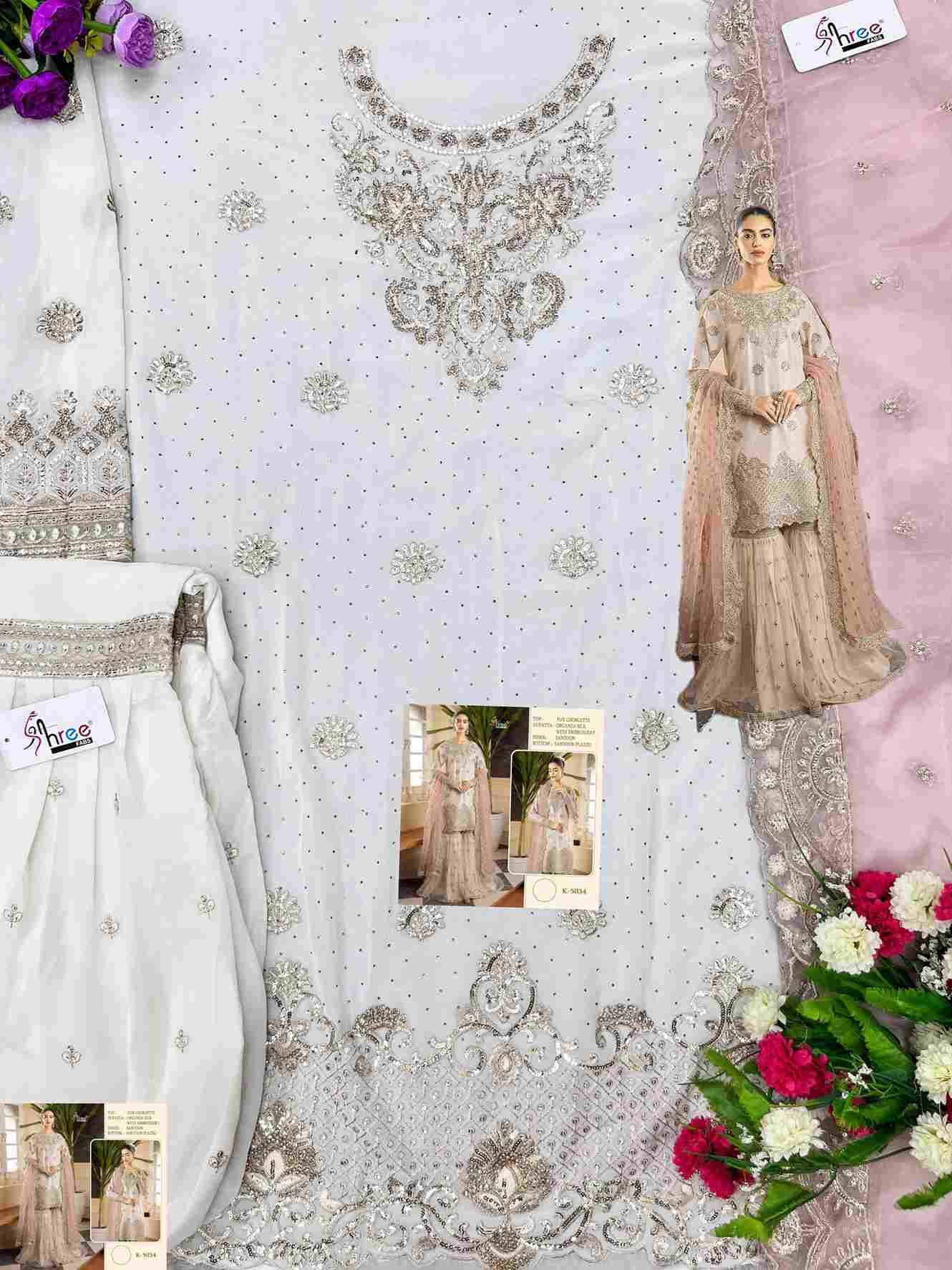 Shree Fabs Hit Design K-5034 By Shree Fabs Beautiful Pakistani Suits Stylish Fancy Colorful Party Wear & Occasional Wear Faux Georgette Embroidered Dresses At Wholesale Price