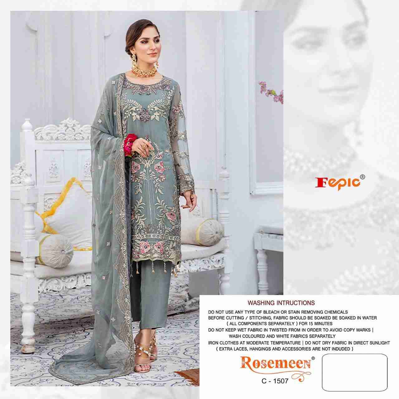 Fepic Hit Design 1507 By Fepic Beautiful Pakistani Suits Colorful Stylish Fancy Casual Wear & Ethnic Wear Pure Georgette Embroidered Dresses At Wholesale Price