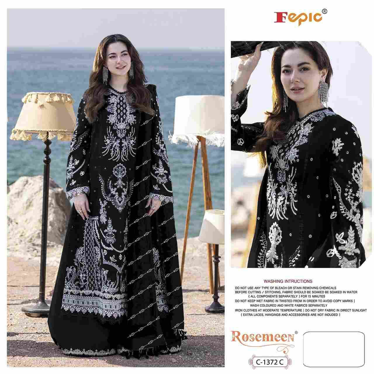 Fepic 1372 Colours By Fepic 1372-A To 1372-C Series Beautiful Pakistani Suits Colorful Stylish Fancy Casual Wear & Ethnic Wear Pure Rayon Embroidered Dresses At Wholesale Price