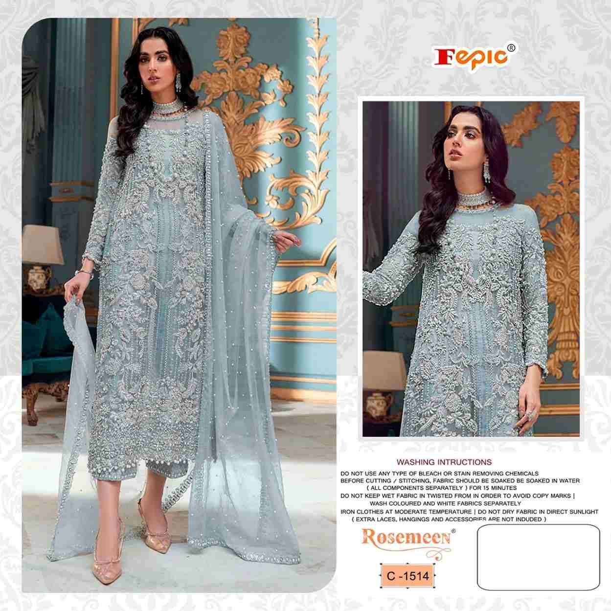 Fepic 1514 Colours By Fepic 1514-A To 1514-D Series Beautiful Pakistani Suits Colorful Stylish Fancy Casual Wear & Ethnic Wear Pure Organza Embroidered Dresses At Wholesale Price