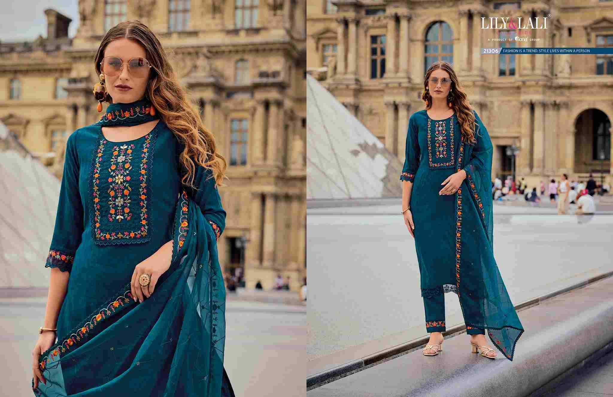 Mrunal By Lily And Lali 21301 To 21306 Series Beautiful Festive Suits Colorful Stylish Fancy Casual Wear & Ethnic Wear Silk Embroidered Dresses At Wholesale Price