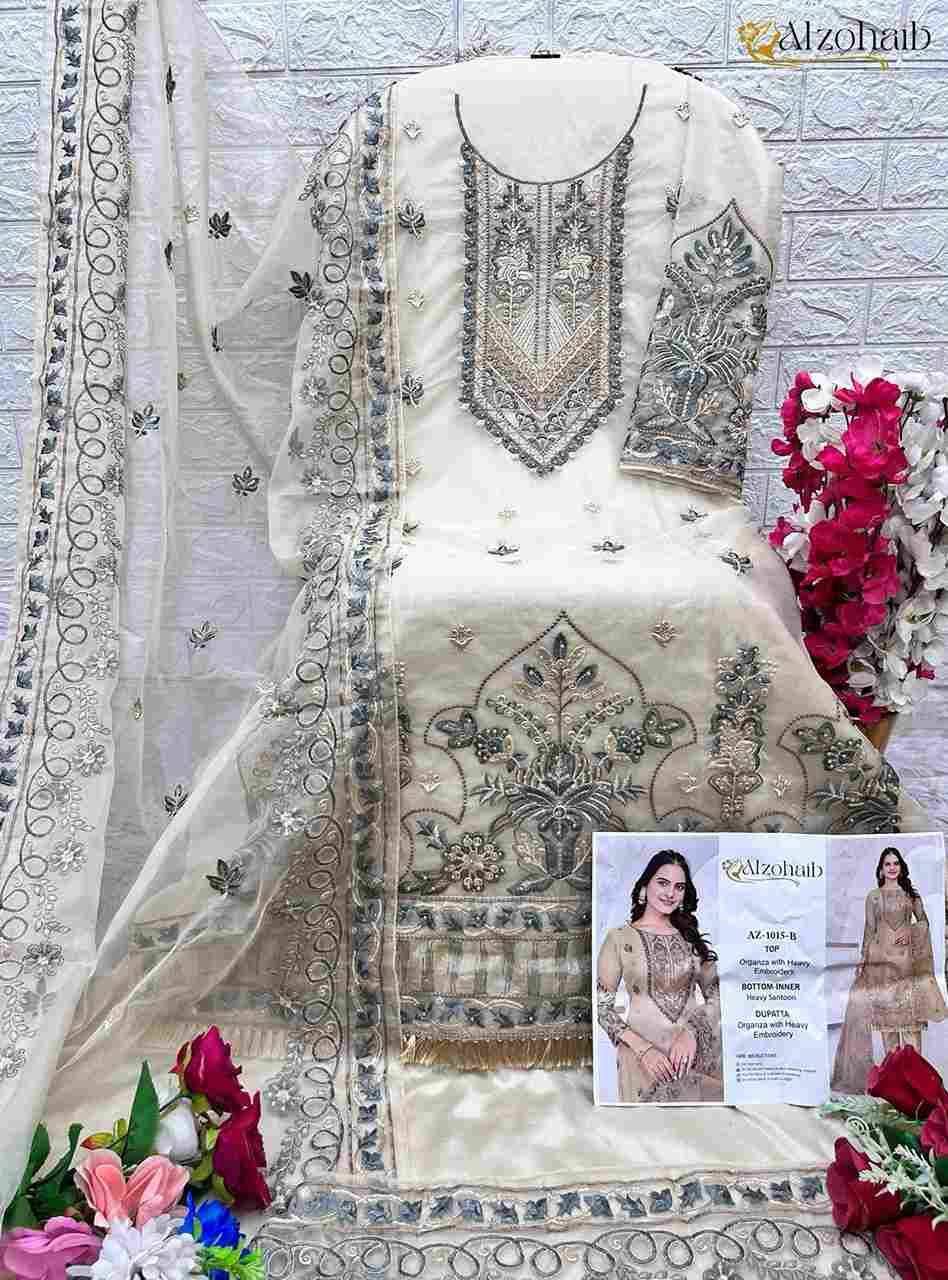 Alzohaib-1015 Colours By Alzohaib 1015-A To 1015-D Series Wholesale Designer Pakistani Suits Collection Beautiful Stylish Fancy Colorful Party Wear & Occasional Wear Organza Dresses At Wholesale Price