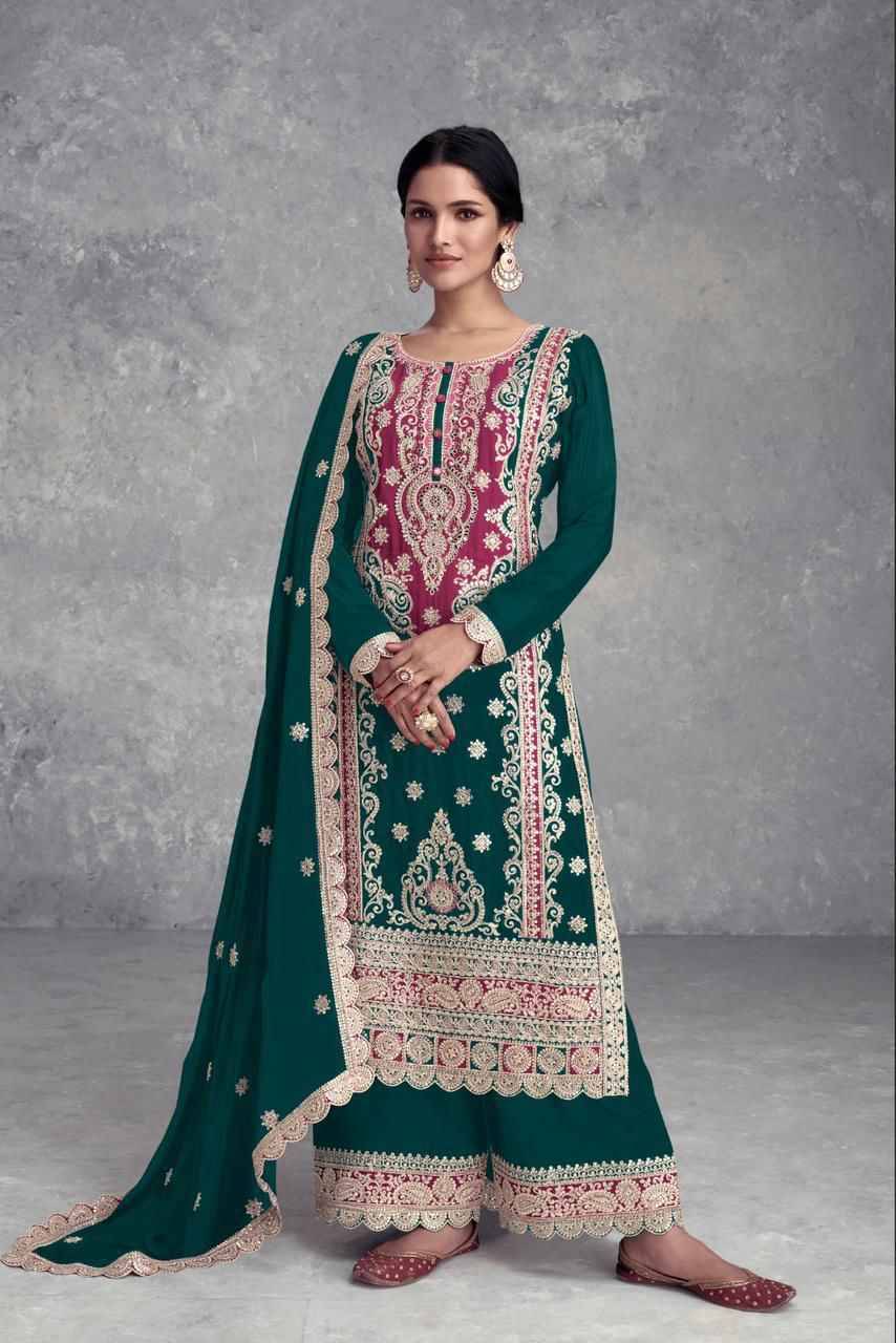 Sayra 7482 Colours By Gulkayra Designer 7482-A To 7482-D Series Beautiful Sharara Suits Colorful Stylish Fancy Casual Wear & Ethnic Wear Chinnon Dresses At Wholesale Price