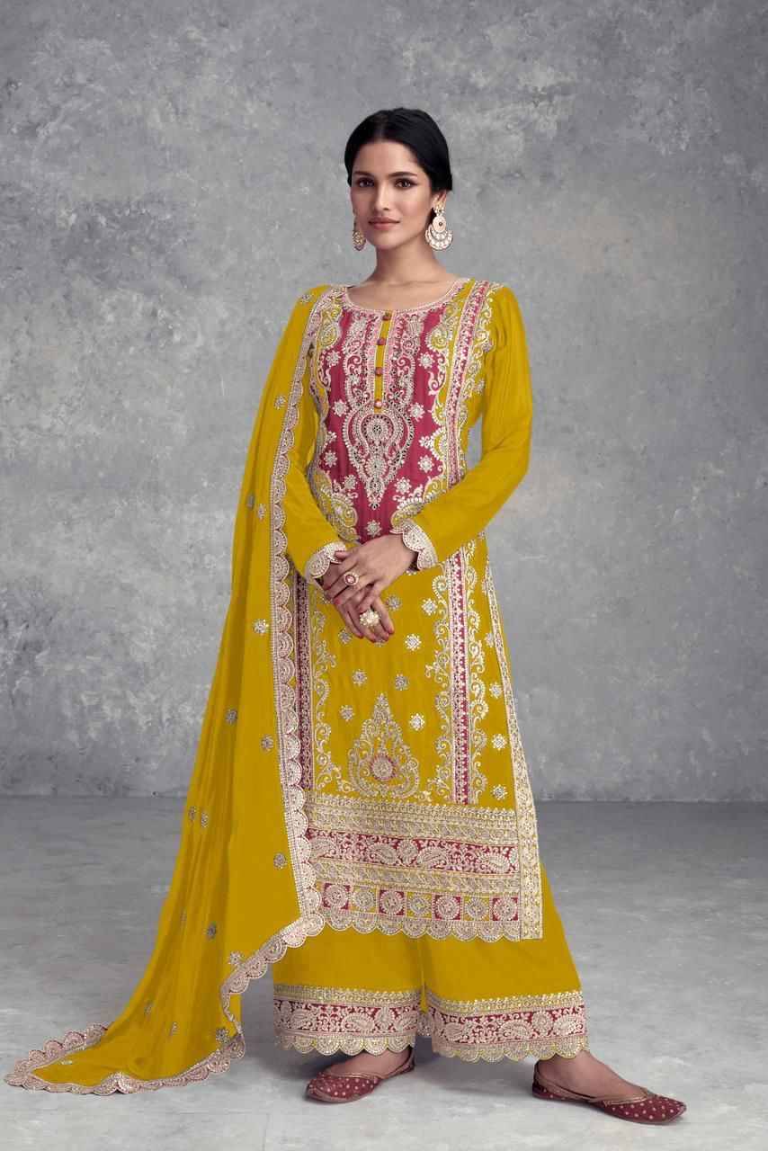 Sayra 7482 Colours By Gulkayra Designer 7482-A To 7482-D Series Beautiful Sharara Suits Colorful Stylish Fancy Casual Wear & Ethnic Wear Chinnon Dresses At Wholesale Price