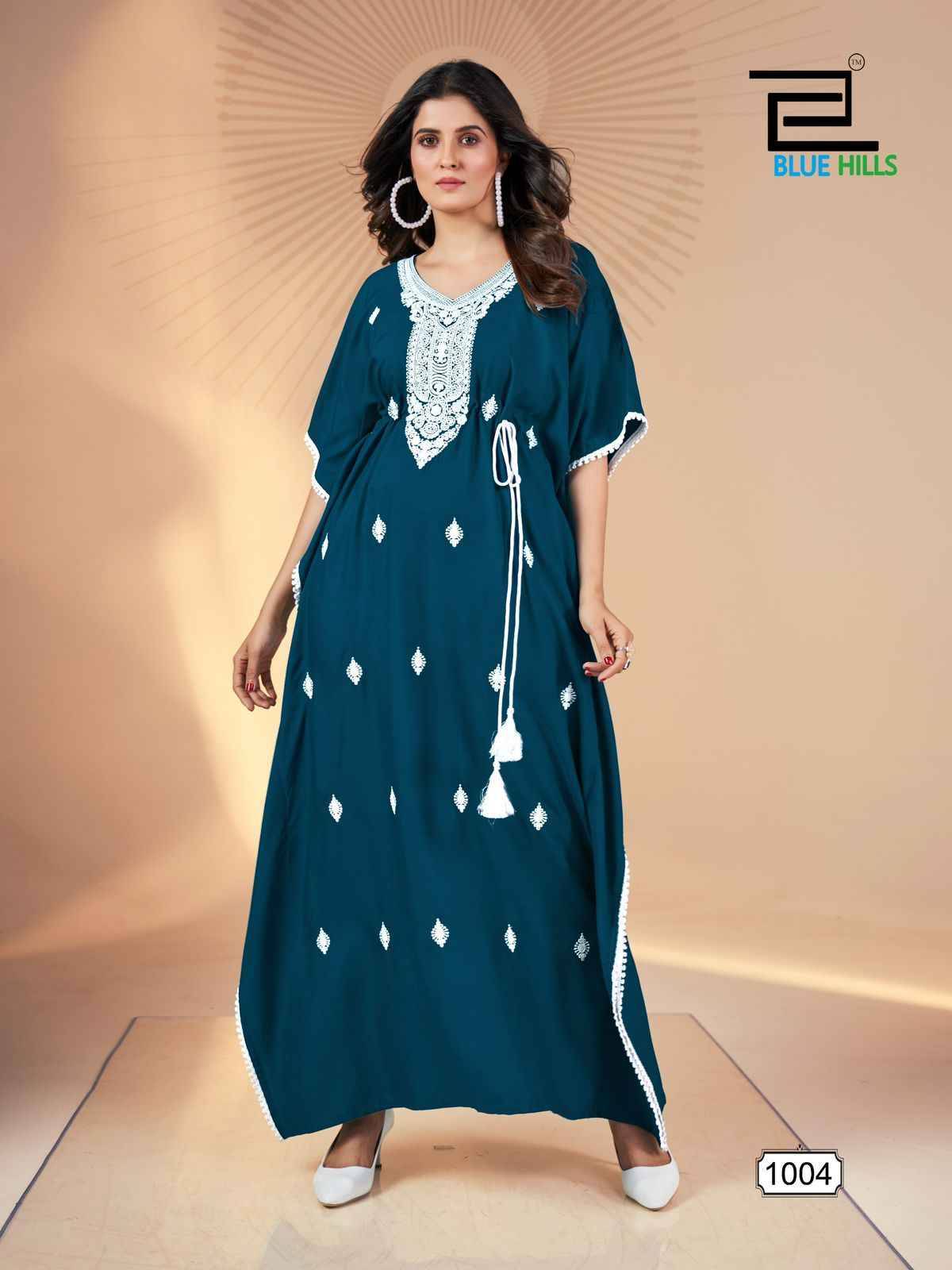 Honey Nx By Blue Hills 1001 To 1005 Series Designer Stylish Fancy Colorful Beautiful Party Wear & Ethnic Wear Collection Heavy Rayon Kaftan At Wholesale Price