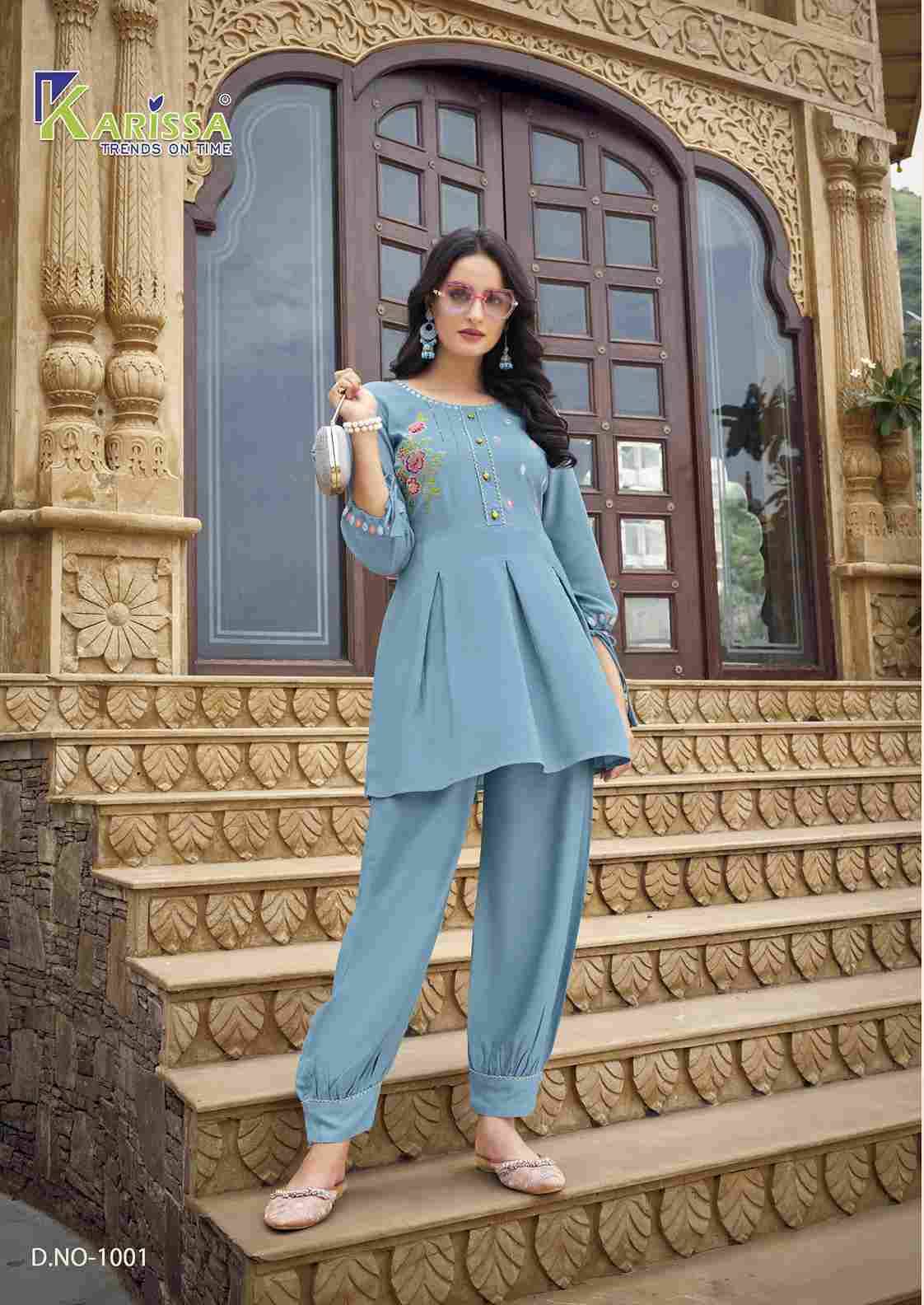 Celina By Karissa 1001 To 1006 Series Designer Stylish Fancy Colorful Beautiful Party Wear & Ethnic Wear Collection Rayon Slub Co-Ord At Wholesale Price