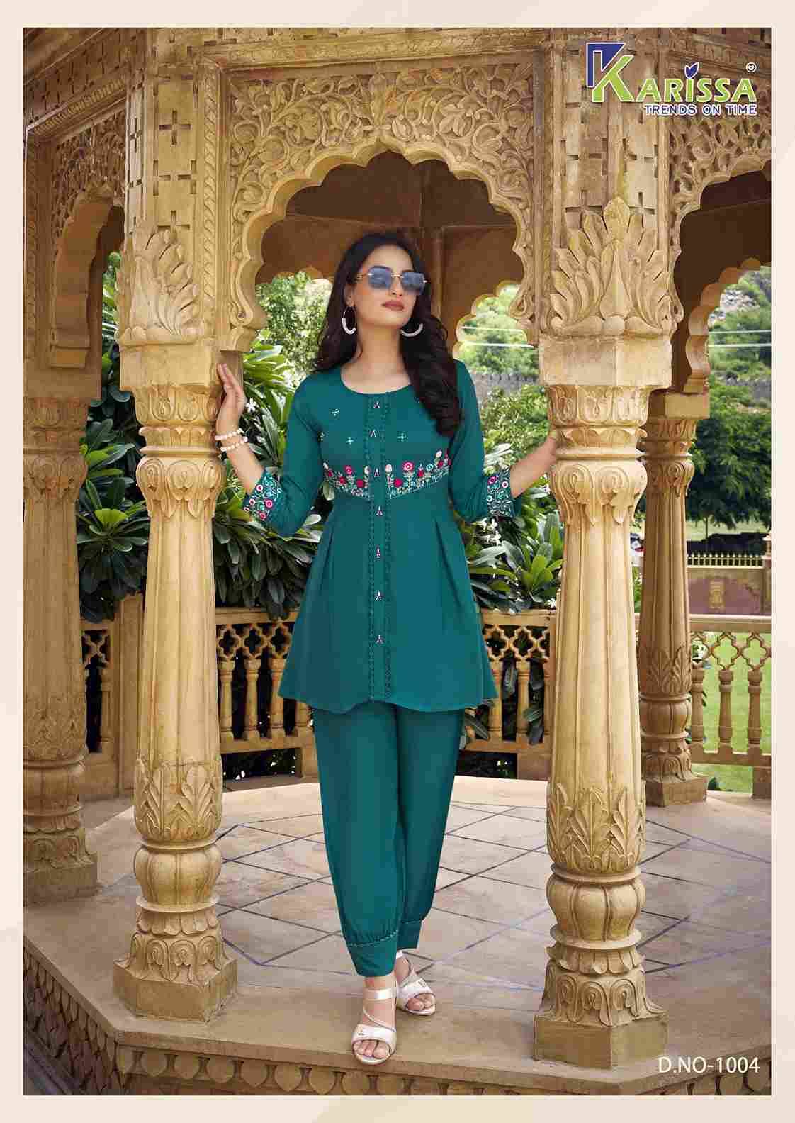 Celina By Karissa 1001 To 1006 Series Designer Stylish Fancy Colorful Beautiful Party Wear & Ethnic Wear Collection Rayon Slub Co-Ord At Wholesale Price