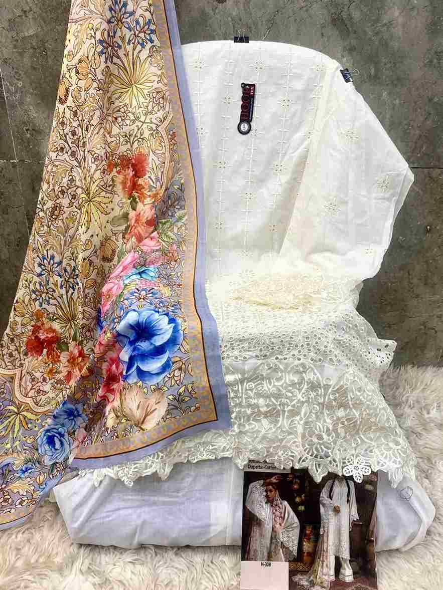 Hoor Tex Hit Design H-308 By Hoor Tex Designer Festive Pakistani Suits Collection Beautiful Stylish Fancy Colorful Party Wear & Occasional Wear Cotton Embroidered Dresses At Wholesale Price