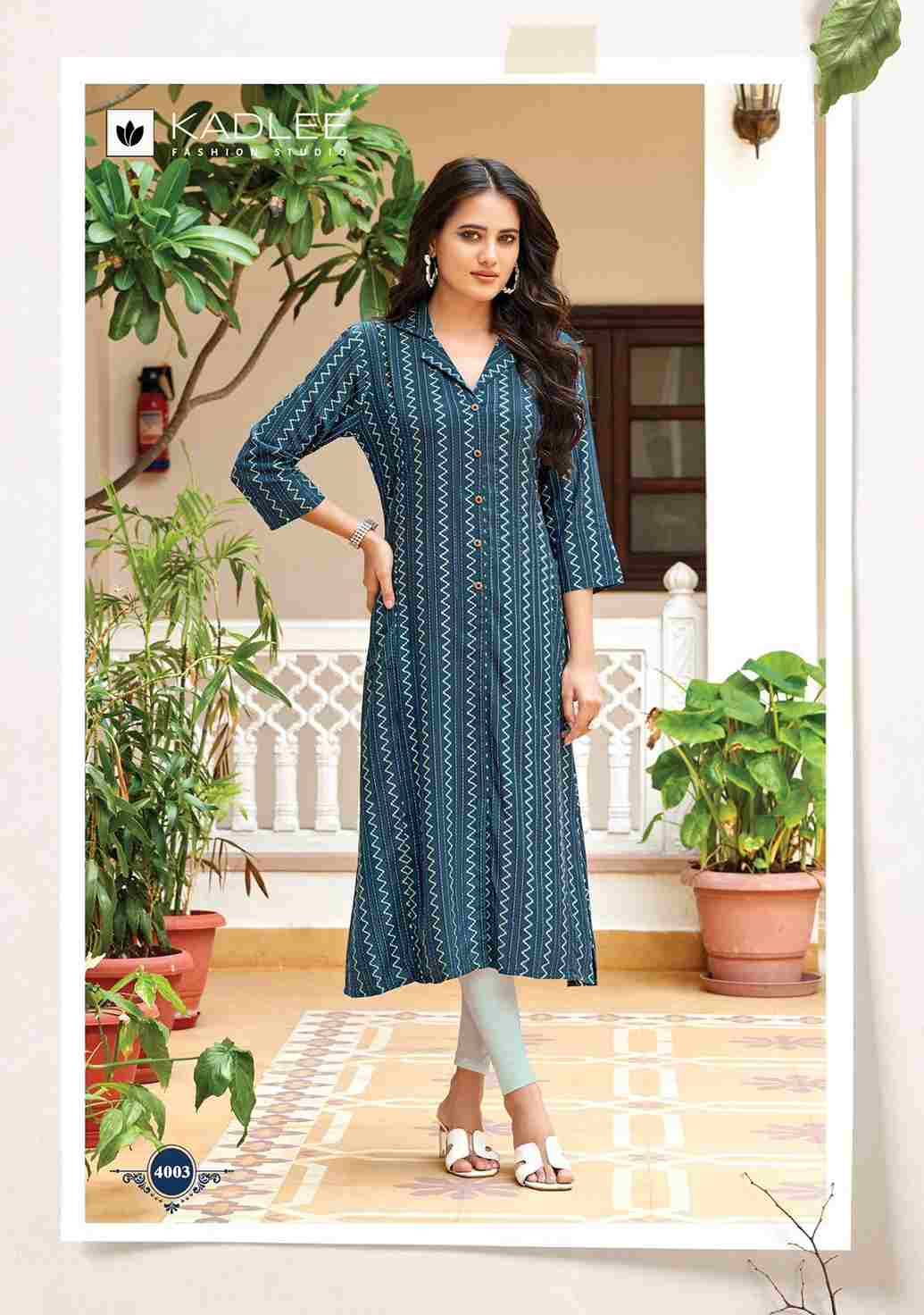 Oraa By Kadlee 4001 To 4006 Series Designer Stylish Fancy Colorful Beautiful Party Wear & Ethnic Wear Collection Heavy Rayon Kurtis At Wholesale Price