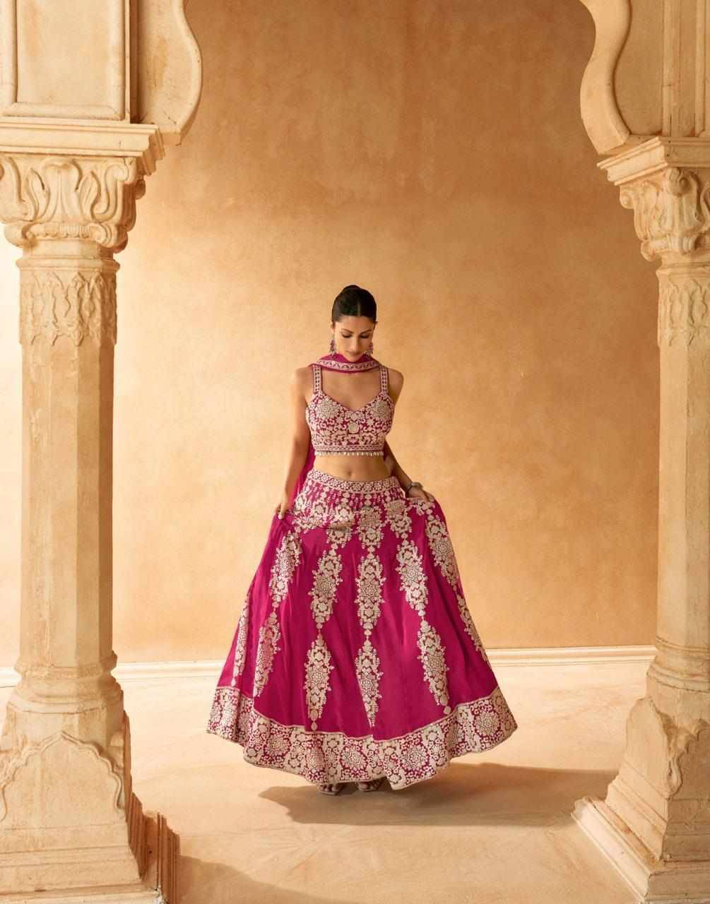 Nazakat By Sayuri 5567 To 5569 Series Beautiful Colorful Fancy Wedding Collection Occasional Wear & Party Wear Georgette Lehengas At Wholesale Price