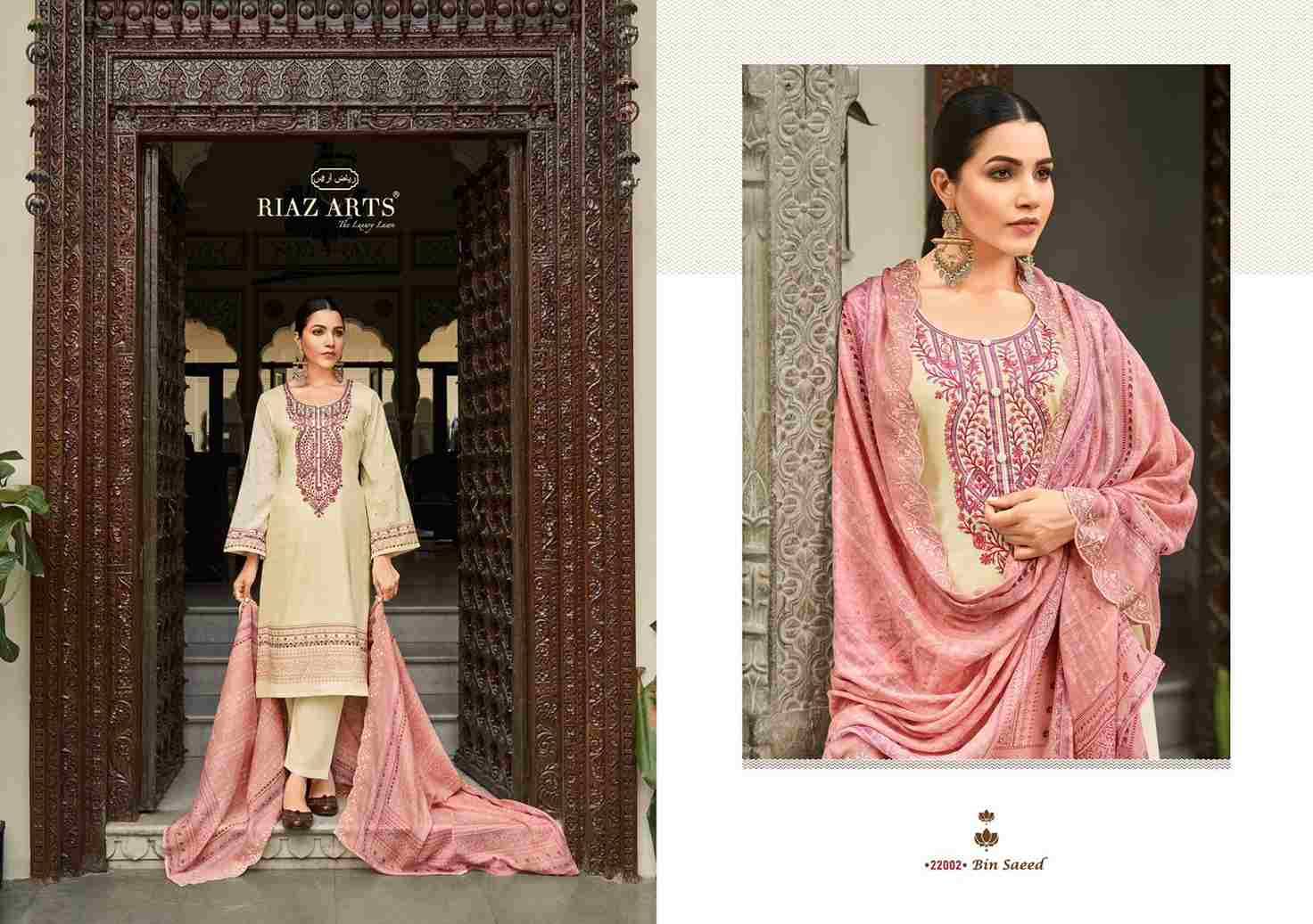 Bin Saeed Vol-2 By Riaz Arts 22001 To 22007 Series Beautiful Festive Suits Stylish Fancy Colorful Casual Wear & Ethnic Wear Pure Lawn Print Dresses At Wholesale Price