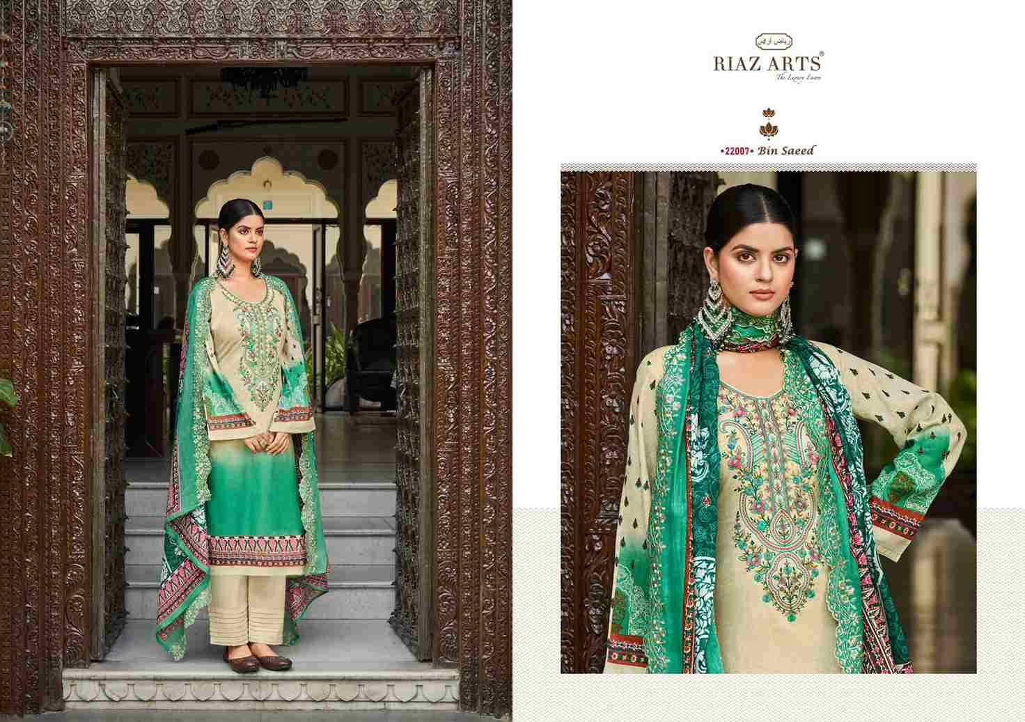 Bin Saeed Vol-2 By Riaz Arts 22001 To 22007 Series Beautiful Festive Suits Stylish Fancy Colorful Casual Wear & Ethnic Wear Pure Lawn Print Dresses At Wholesale Price