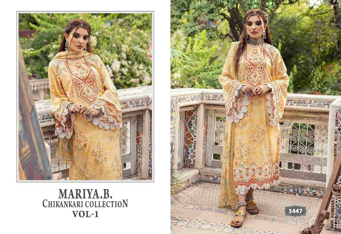 Mariya.B. Chikankari Collection Vol-1 By Shree Fabs 3447 To 3452 Series Pakistani Suits Collection Beautiful Stylish Fancy Colorful Party Wear & Occasional Wear Pure Cotton Print With Work Dresses At Wholesale Price