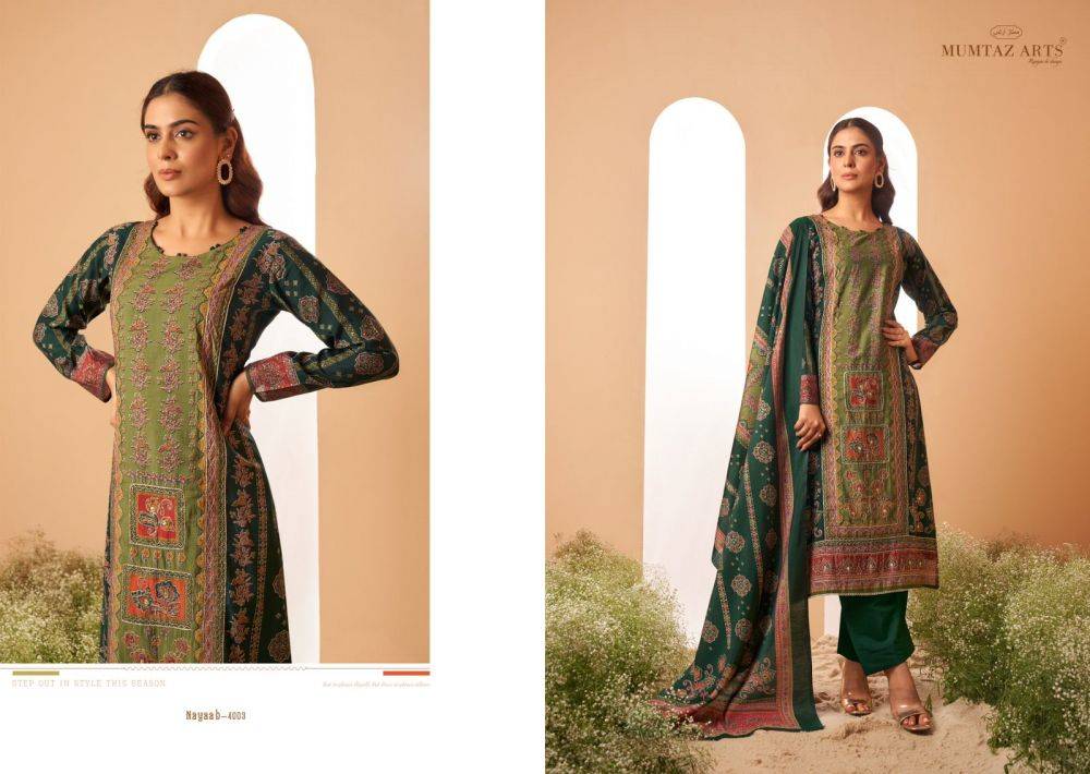 Nayaab Vol-2 By Mumtaz Arts 4001 To 4006 Series Beautiful Festive Suits Colorful Stylish Fancy Casual Wear & Ethnic Wear Viscose Muslin Print Dresses At Wholesale Price