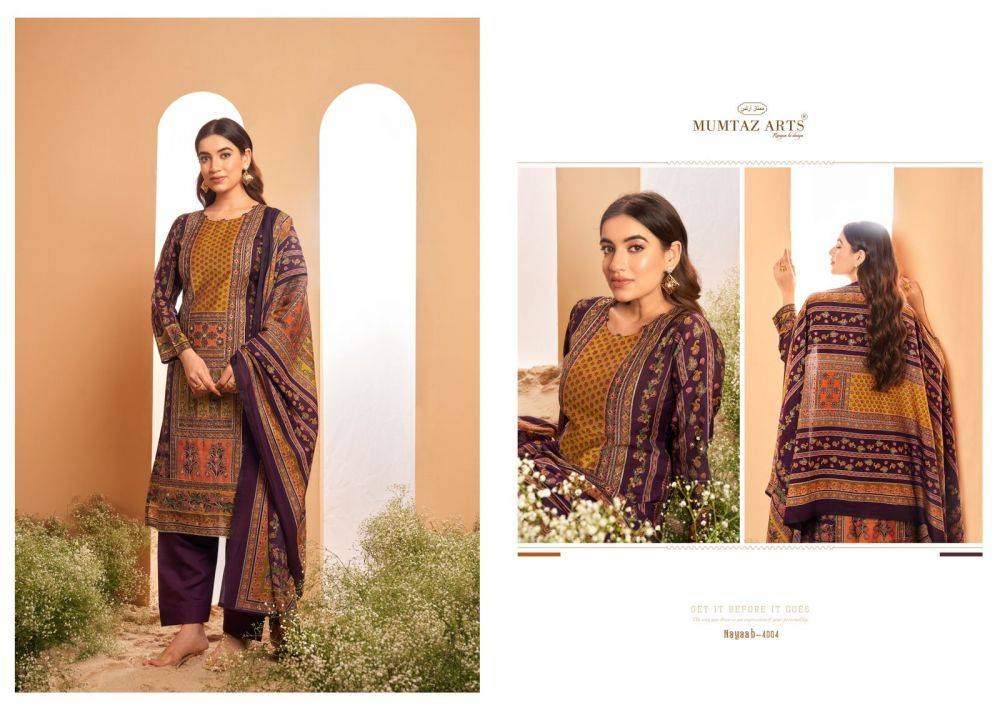 Nayaab Vol-2 By Mumtaz Arts 4001 To 4006 Series Beautiful Festive Suits Colorful Stylish Fancy Casual Wear & Ethnic Wear Viscose Muslin Print Dresses At Wholesale Price