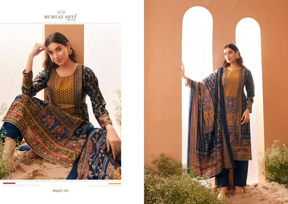 Nayaab Vol-2 By Mumtaz Arts 4001 To 4006 Series Beautiful Festive Suits Colorful Stylish Fancy Casual Wear & Ethnic Wear Viscose Muslin Print Dresses At Wholesale Price