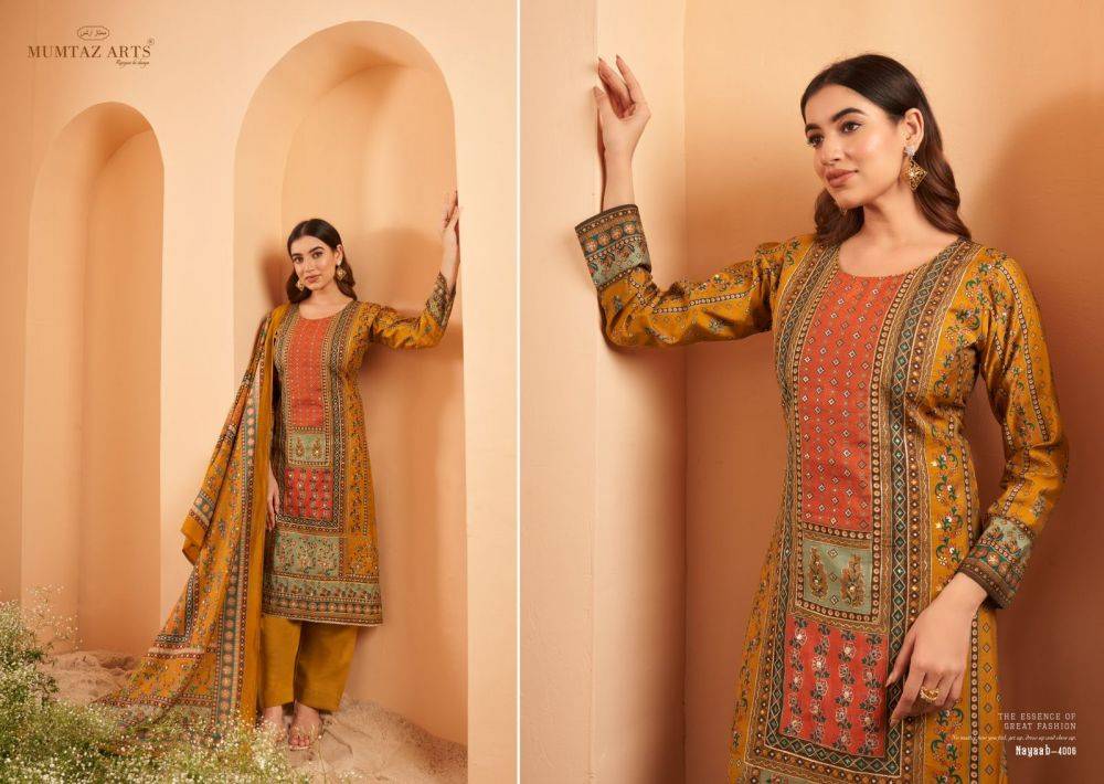 Nayaab Vol-2 By Mumtaz Arts 4001 To 4006 Series Beautiful Festive Suits Colorful Stylish Fancy Casual Wear & Ethnic Wear Viscose Muslin Print Dresses At Wholesale Price