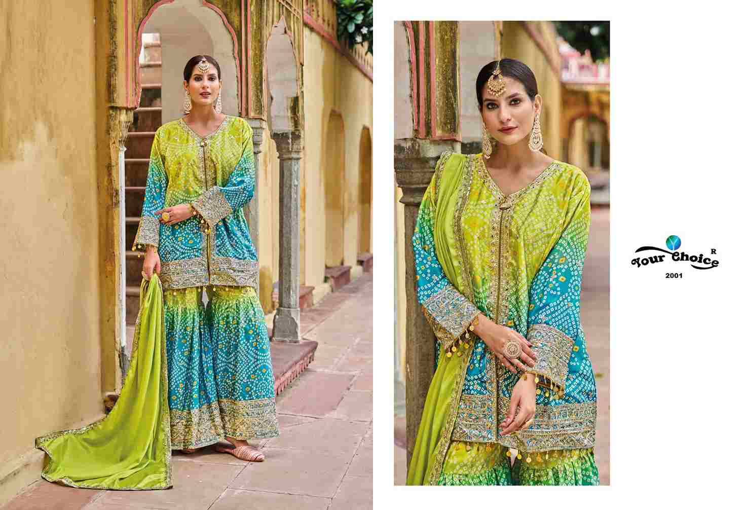 Molly By Your Choice 2001 To 2002 Series Sharara Suits Beautiful Fancy Colorful Stylish Party Wear & Occasional Wear Pure Chinnon Dresses At Wholesale Price