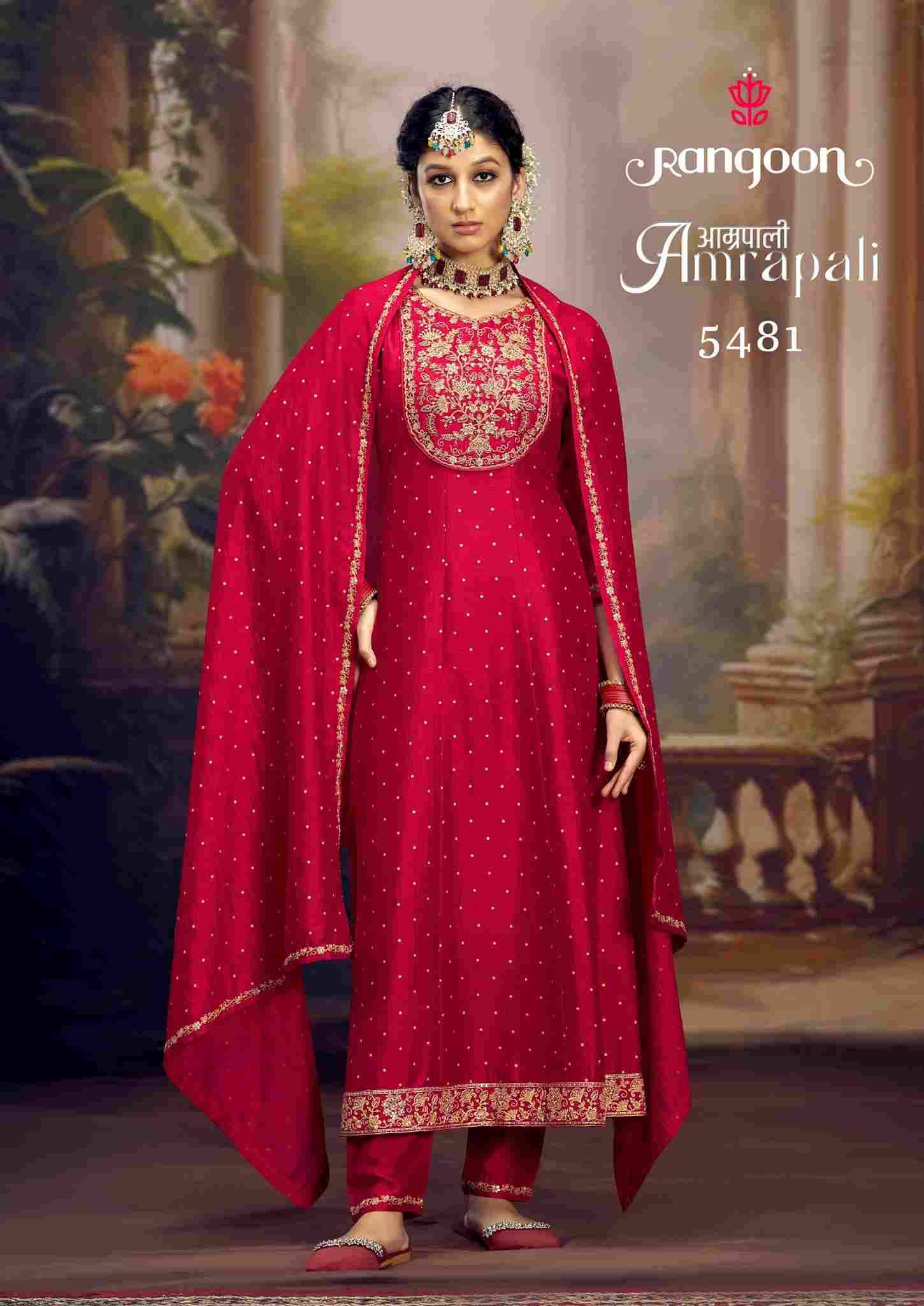 Amrapali By Rangoon 5481 To 5484 Series Beautiful Festive Suits Colorful Stylish Fancy Casual Wear & Ethnic Wear Silk With Work Dresses At Wholesale Price