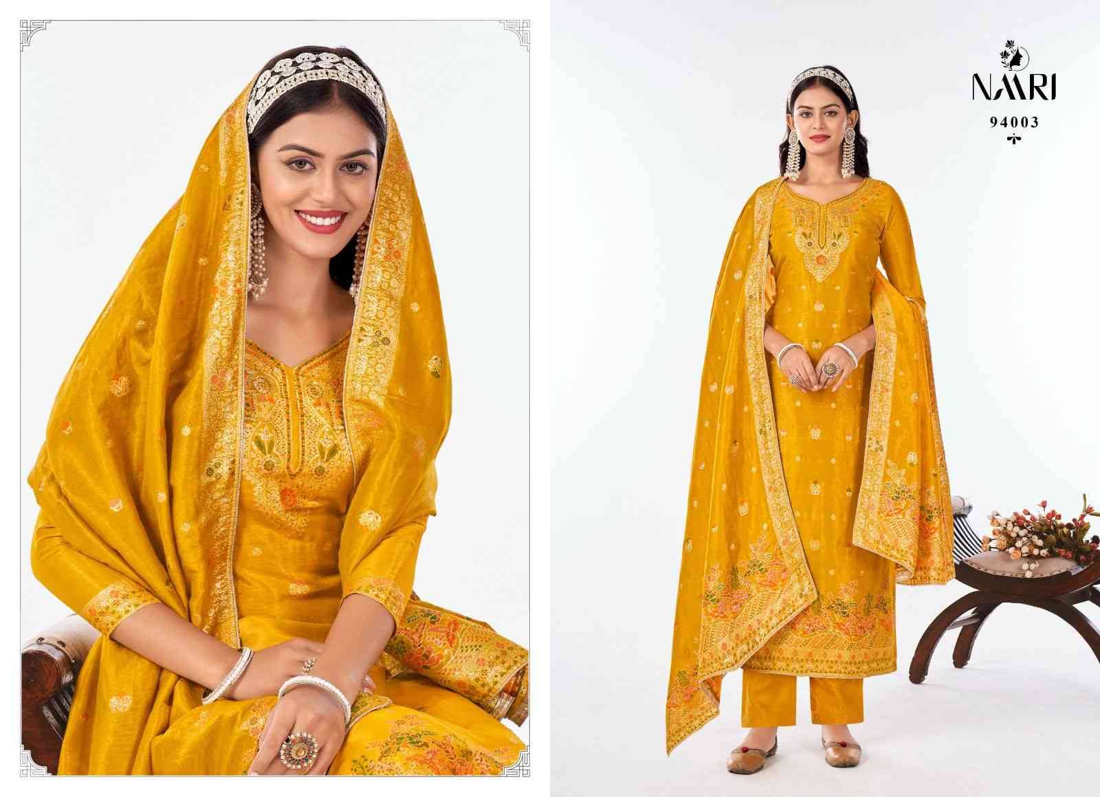 Saira By Naari 94001 To 94004 Series Beautiful Stylish Festive Suits Fancy Colorful Casual Wear & Ethnic Wear & Ready To Wear Pure Jacquard Dresses At Wholesale Price