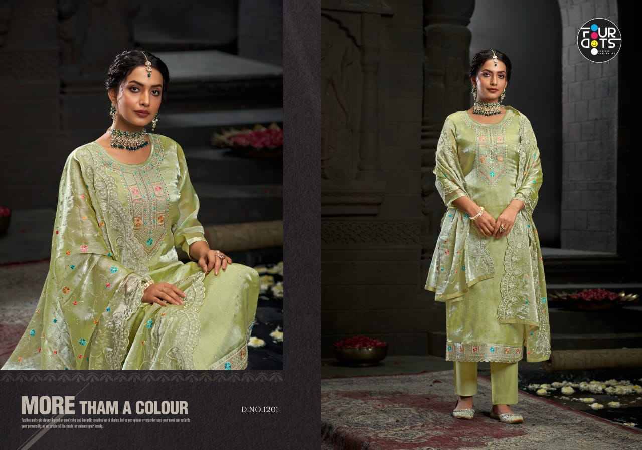 Mehboob By Four Dots 1201 To 1204 Series Beautiful Stylish Festive Suits Fancy Colorful Casual Wear & Ethnic Wear & Ready To Wear Jimmy Choo Dresses At Wholesale Price