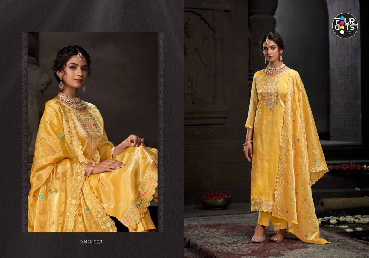 Mehboob By Four Dots 1201 To 1204 Series Beautiful Stylish Festive Suits Fancy Colorful Casual Wear & Ethnic Wear & Ready To Wear Jimmy Choo Dresses At Wholesale Price